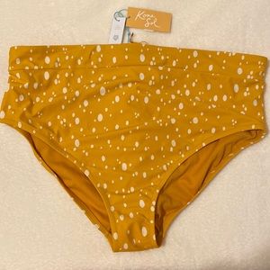 Yellow Polka Dot Bikini Bottoms